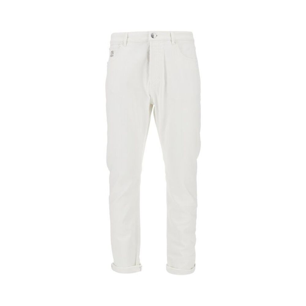 Brunello Cucinelli Men Garment-Dyed Comfort Denim Pants